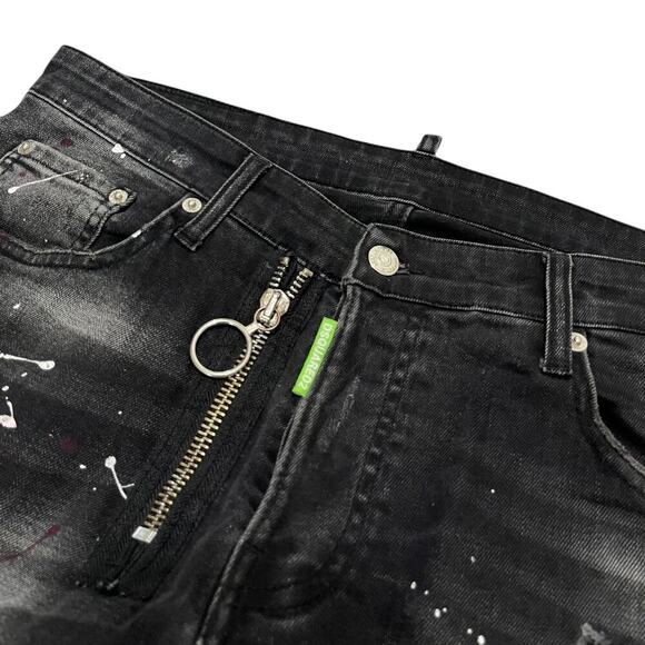 Dsquared2 ICON Paint Splatter Slim Jeans - Picture 7 of 9